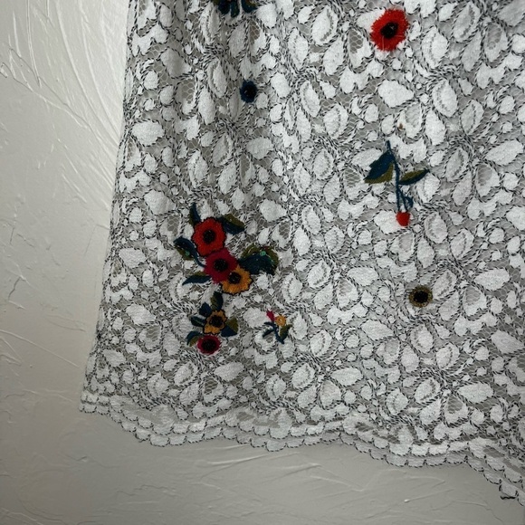 Anthropologie Maeve Macie lace embroidered beaded sleeveless top▪️size 0 - Picture 5 of 10